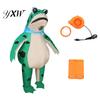 Blow Up Frog Suit Inflatable Costume for Adult Kids Funny Blow-Up Full Body with Air Pump Halloween Cosplay Party Outfit Rechargeable