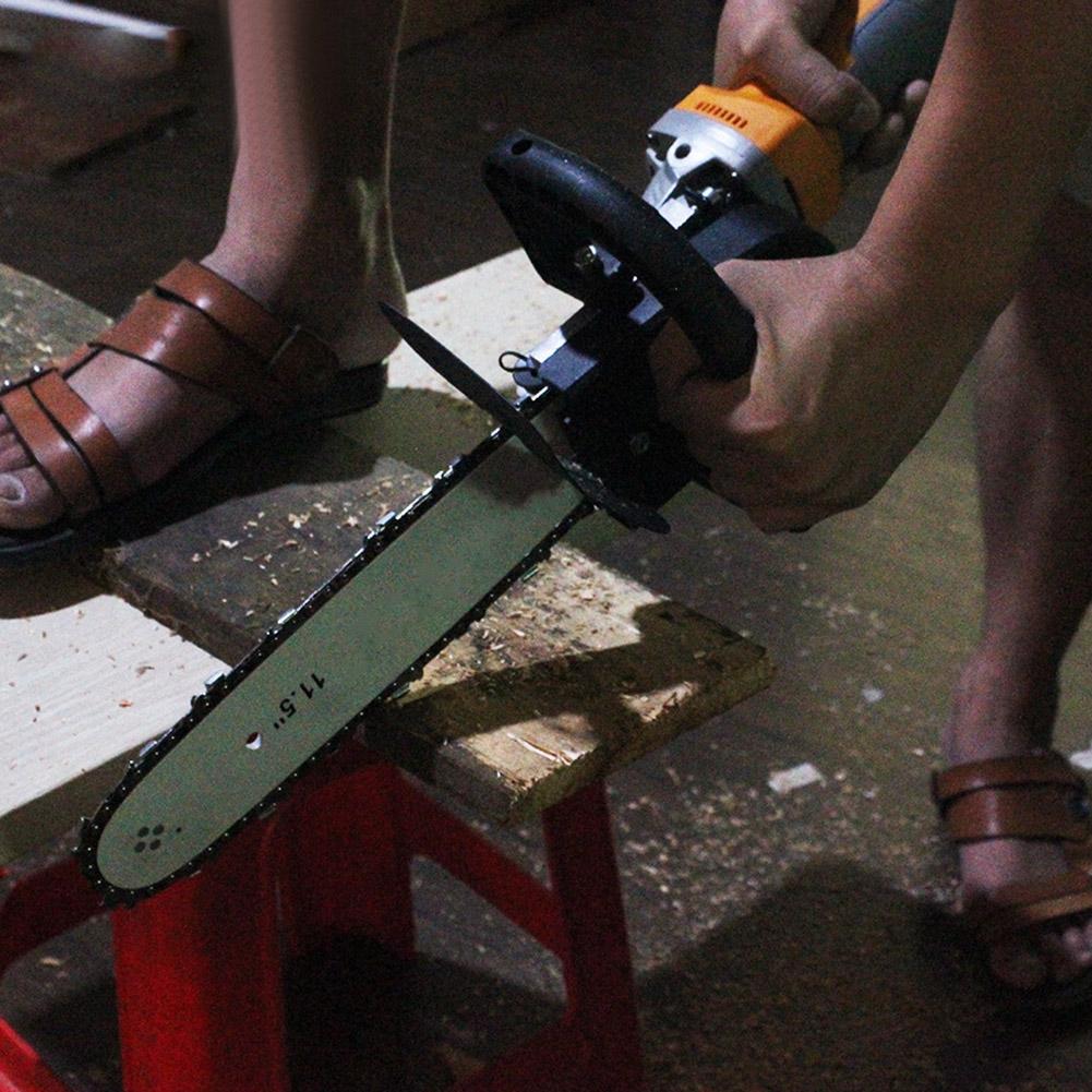 11.5" Electric Chainsaw Polishing Machine Angle Grinder into Saw Chain Woodworking Tool