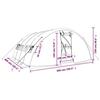 VidaXL Serre avec cadre en acier vert 20 m² 5x4x2,3 m, polytunnel, serre à cadre froid, serre pour tomate, serre de jardin, 3188083