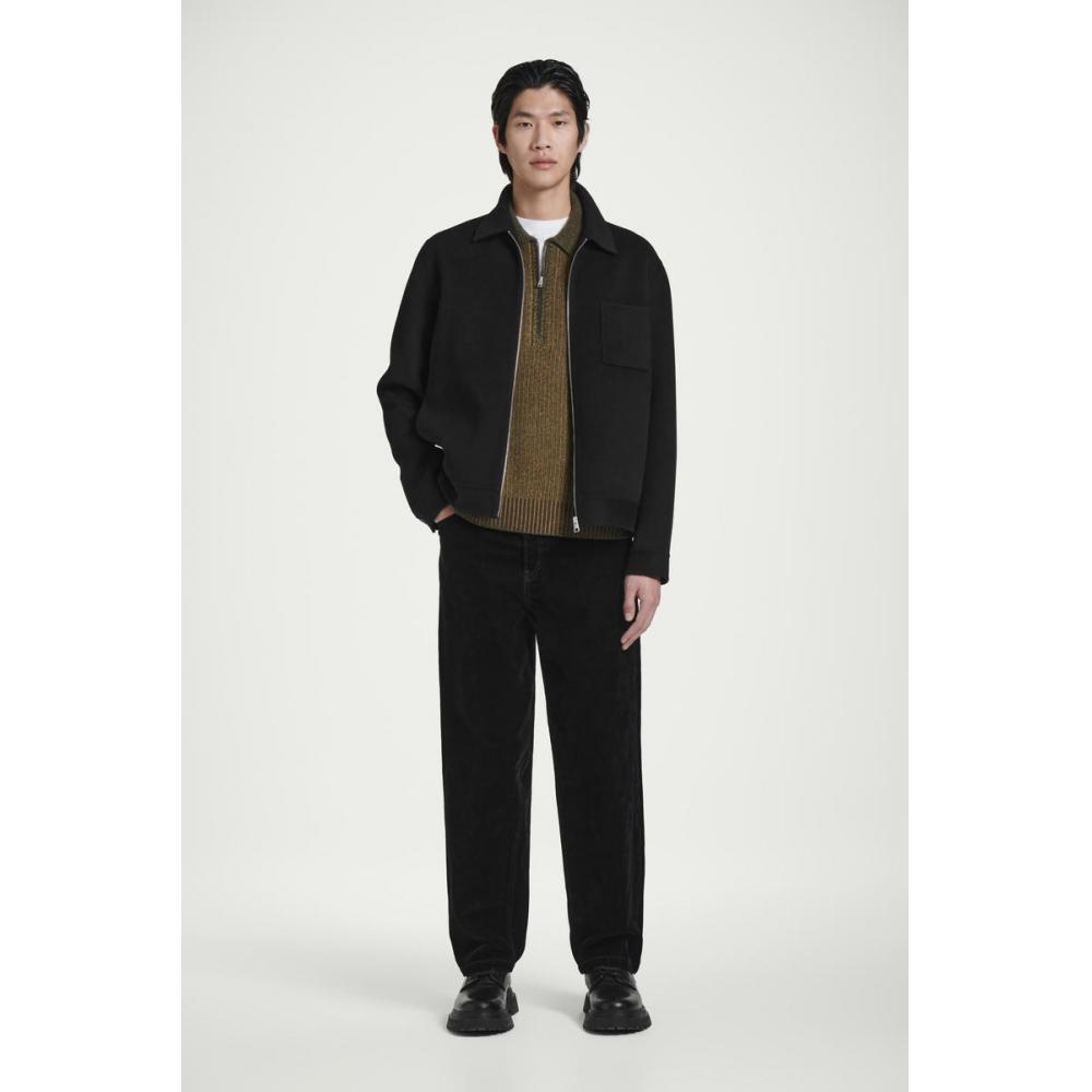 COS Japan Collared Merino Wool Half Zip Sweater