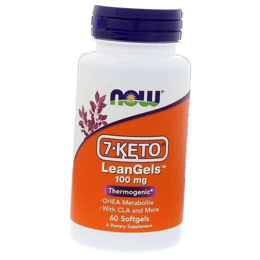 

7-Кето Дегідроепіандростерон, Управління вагою, 7-Keto Leangels 100, Now Foods 60гелкапс (02128018) 60softgels