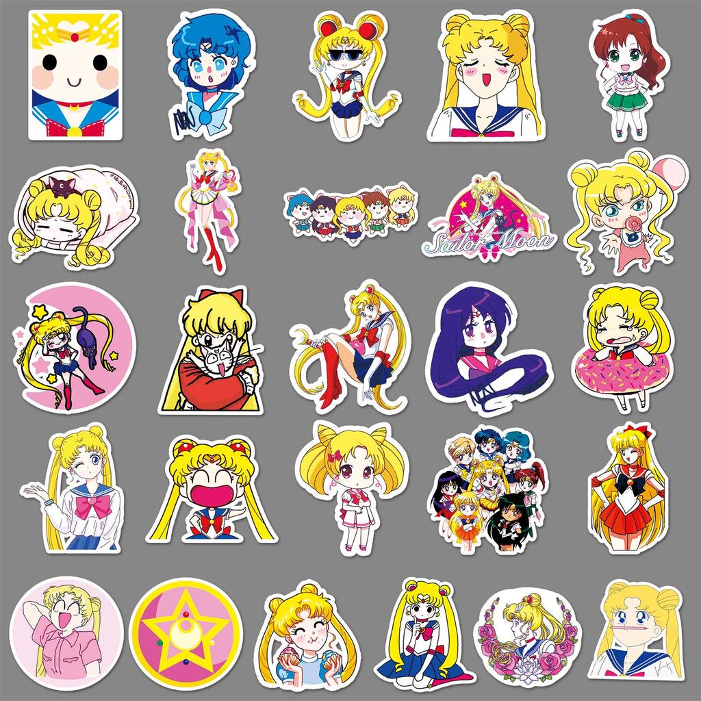 51 Sexy Warrior Girl Cartoon Anime Stickers for Suitcases, Refrigerators, and Phones