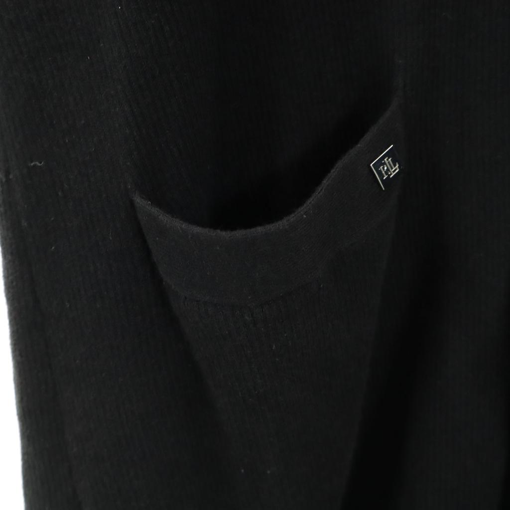 LAUREN RALPH LAUREN Long sleeve Long Rib knit cardigan XS black Women Used