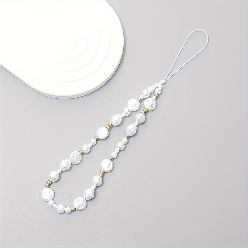 New Shaped Pearl Phone Lanyard, Wrist Phone Chain, Car Keychain, Bag Decoration, Phone Anti Loss Rope