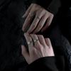 Trendy Men's Adjustable Niche Index Finger Open Ring for Boys