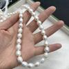 1String, White Natural Freshwater Pearls, Handmade Rice Pearl Beads for Jewelry Making DIY Crafts (Beads 9-10mm, Length 36cm)