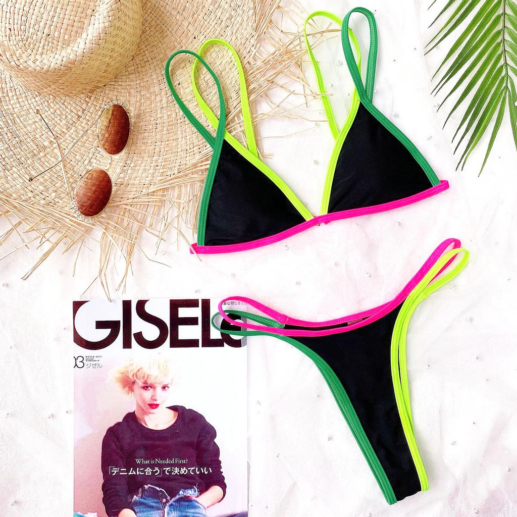 Bikini imbottito da donna Set Costume da bagno Sexy Triangolo Due Pezzi Costume da bagno