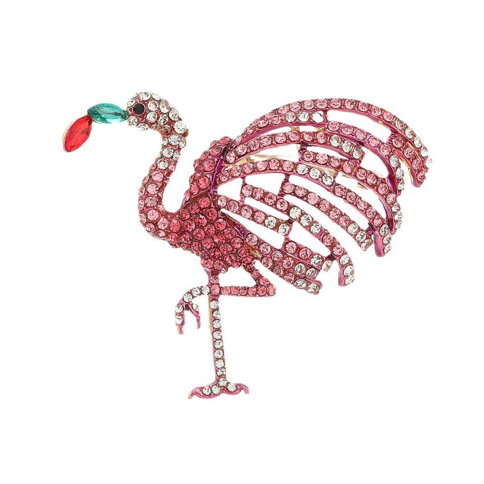 

Креативный полый корсаж в виде фламинго Простая модная брошь в виде животного Пальто Птица Булавка Аксессуары