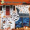 3D Design LED Decoration - Halloween Lighted Stickers Decor Light - Hanging Wall Luminous Glow Clings For Home Bar Halloween Party