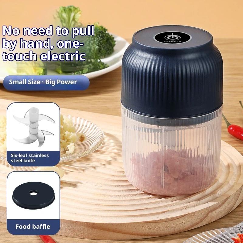 Portable Electric Garlic Masher Mini Food Vegetable Garlic Chili Meat Grinder Chopper