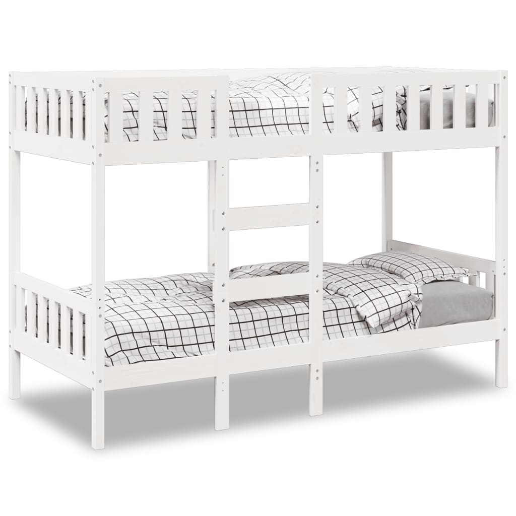 Bunk Bed White 90 x 190 cm Solid Pine Wood
