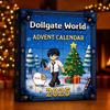 2025 Christmas Countdown Calendar 24 Days Advent Calendar Doll's Door World Acrylic Ornament Fun Holiday Decor for Tree Kids' Room