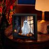 LED Halloween Night Light Wooden Ghost Painting Frame Lamp New Desktop Decor Ornaments  Gifts