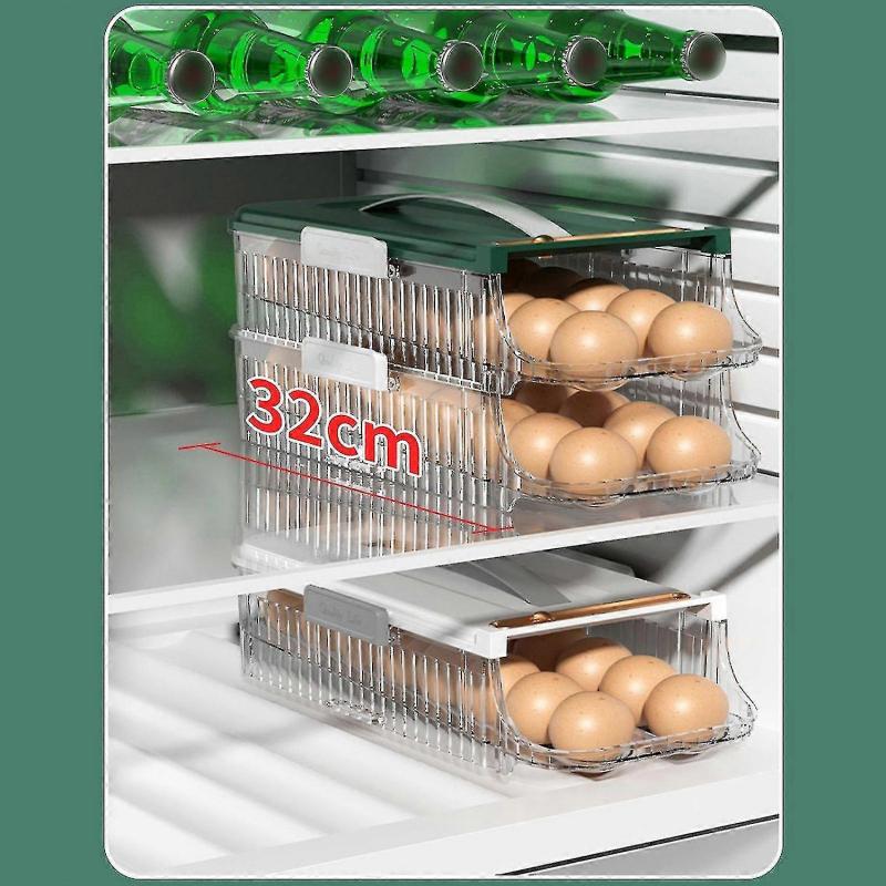 Egg Storage Box Refrigerator Preservation Rolling Egg Box Holder Drawer Type Kitchen Storage Egg Box