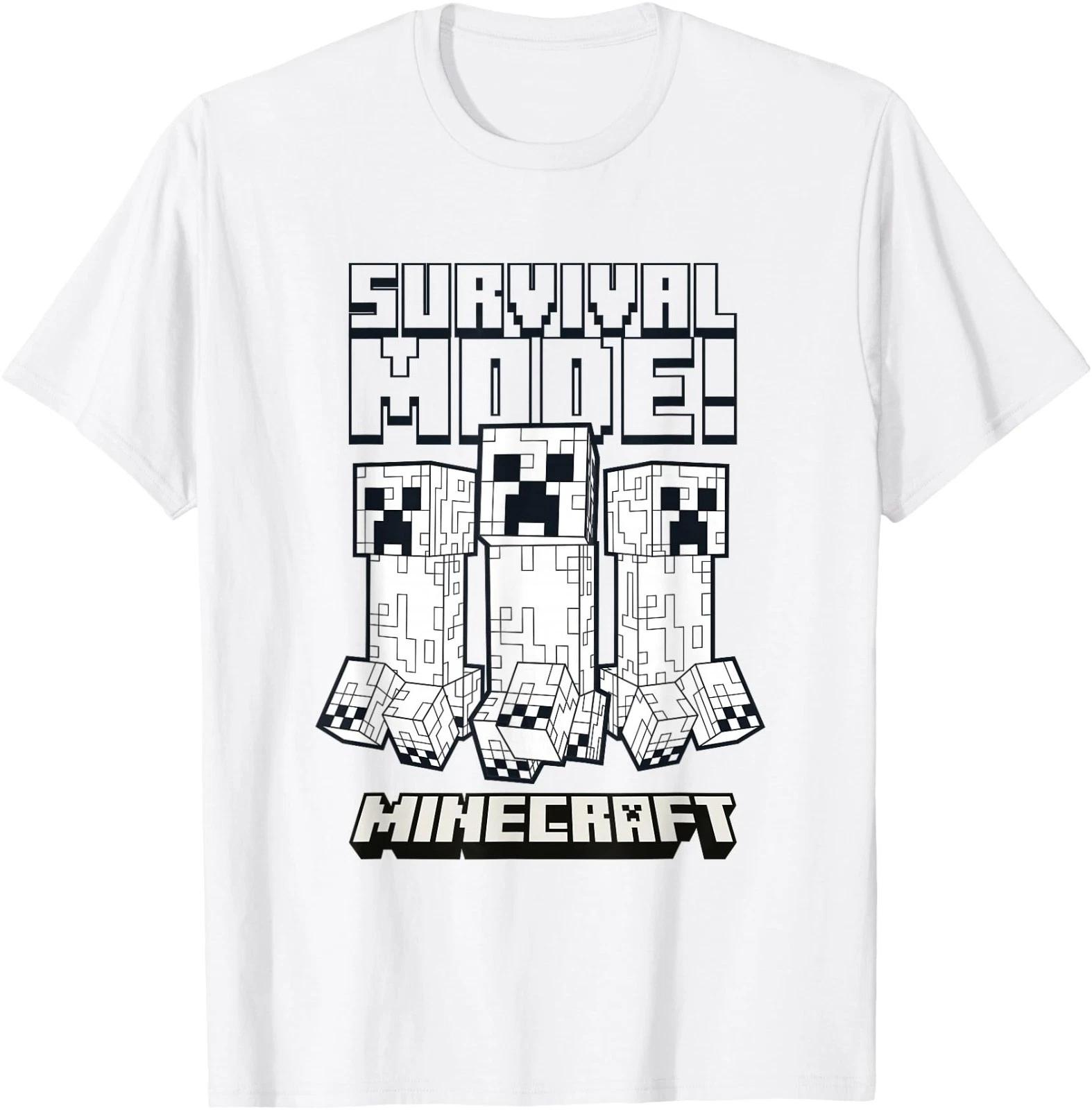 Minecraft Survival Mode Creeper Trio Design T-Shirt 3XL