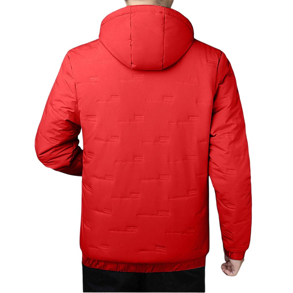 Men  Thickened  Leisure  Loose  Cotton-Padded Jacket  Hooded Hood  Coat