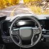 Carbon Fiber Steering Wheel Trim Cover Frame Decoration Interior Accessories Compatible with Chevrolet Silverado 2019-2023,for Chevrolet Tahoe