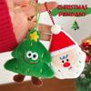 Kawaii Christmas Plush Keychain Christmas Tree Deer Hanging Ornaments Christmas Gift Schoolbag Keychain Bag Pendant Kids Gift