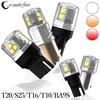 2 LED Bulbs LM-C1 DC12V T20 Double Back Lamp Tail Lamp Brake Lamp Diffused Lens Non-polarized 3030 Chip White