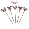 50Pcs Mini Heart Star Cupcake Topper Happy Birthday Cake Flag Decorating Baby Shower Birthday Party Cake Toppers Wedding Supply