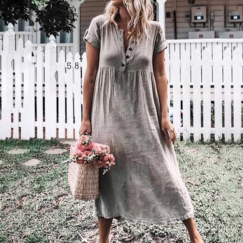 Loose Shift Dresses Vintage Boho 