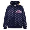 Bluza z kapturem i zamkiem w groszki Unisex Streetwear Casualowa kurtka z nadrukiem łap Luźny krój Odzież wierzchnia