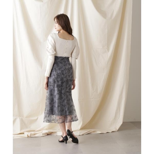 Jill by Jill Stuart Women's Rose Embroidery Mermaid Skirt, Pink, 125-3220019