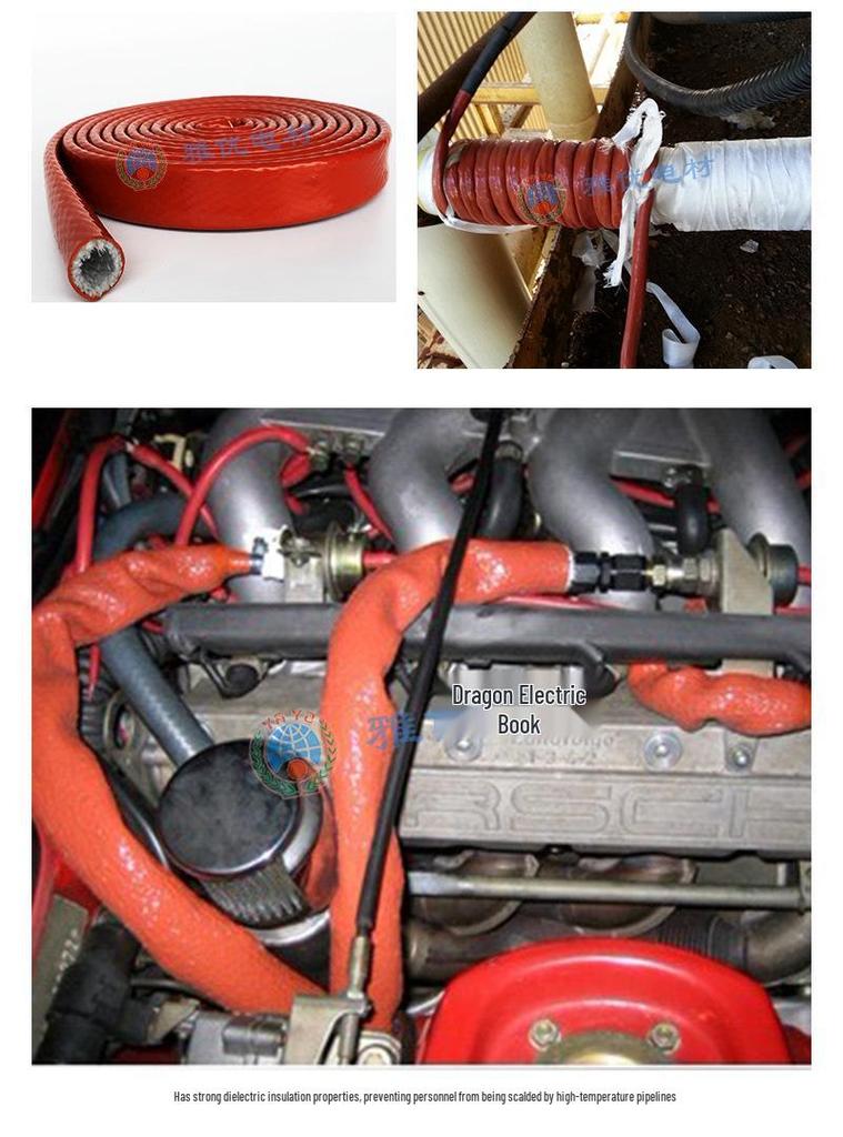 High-Temperature 300℃ Removable Fireproof Heat Insulation Sleeve, Easy to Assemble and Disassemble