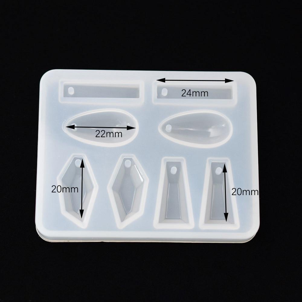 Cute Beads Cube Triangle Silicone Mold For Jewelry Earrings Pendant Making Resin UV Epoxy Resin Molds Crafts DIY Tool