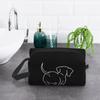 Dachshund Print Black Storage Bag Travel Cosmetic Bags for Women Men Work Makeup Pouch Toiletry Bag Waterproof with Zipper