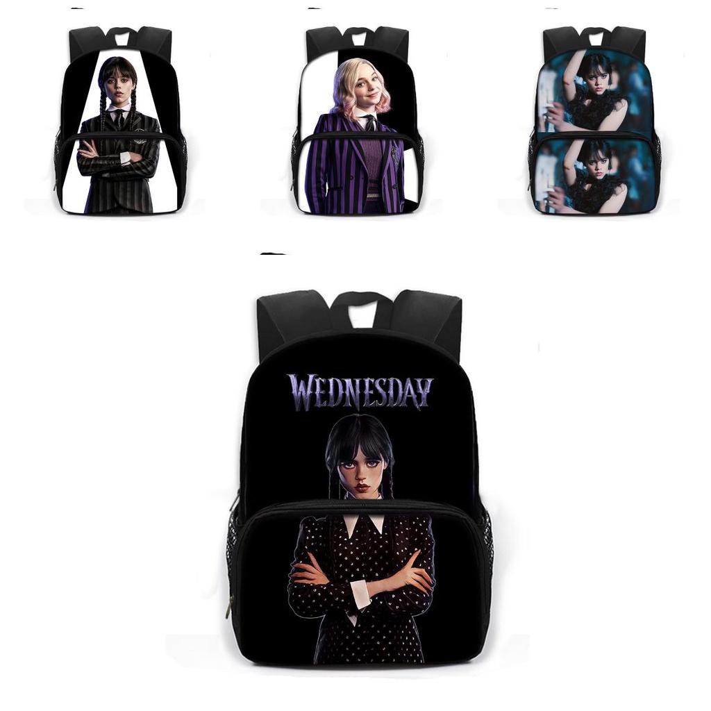Large Capacity Wednesday The Adams Family Backpack – Schoolbag Travel Bag Kid Gift