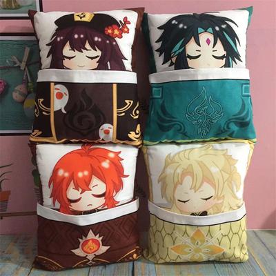 Pernă Pătrată Genshin Impact 36cm Kamisato Ayato Kazuha Shikanoin Heizou Yae Miko Joc Anime Pernă Umplută de Dormit Păpușă Jucărie