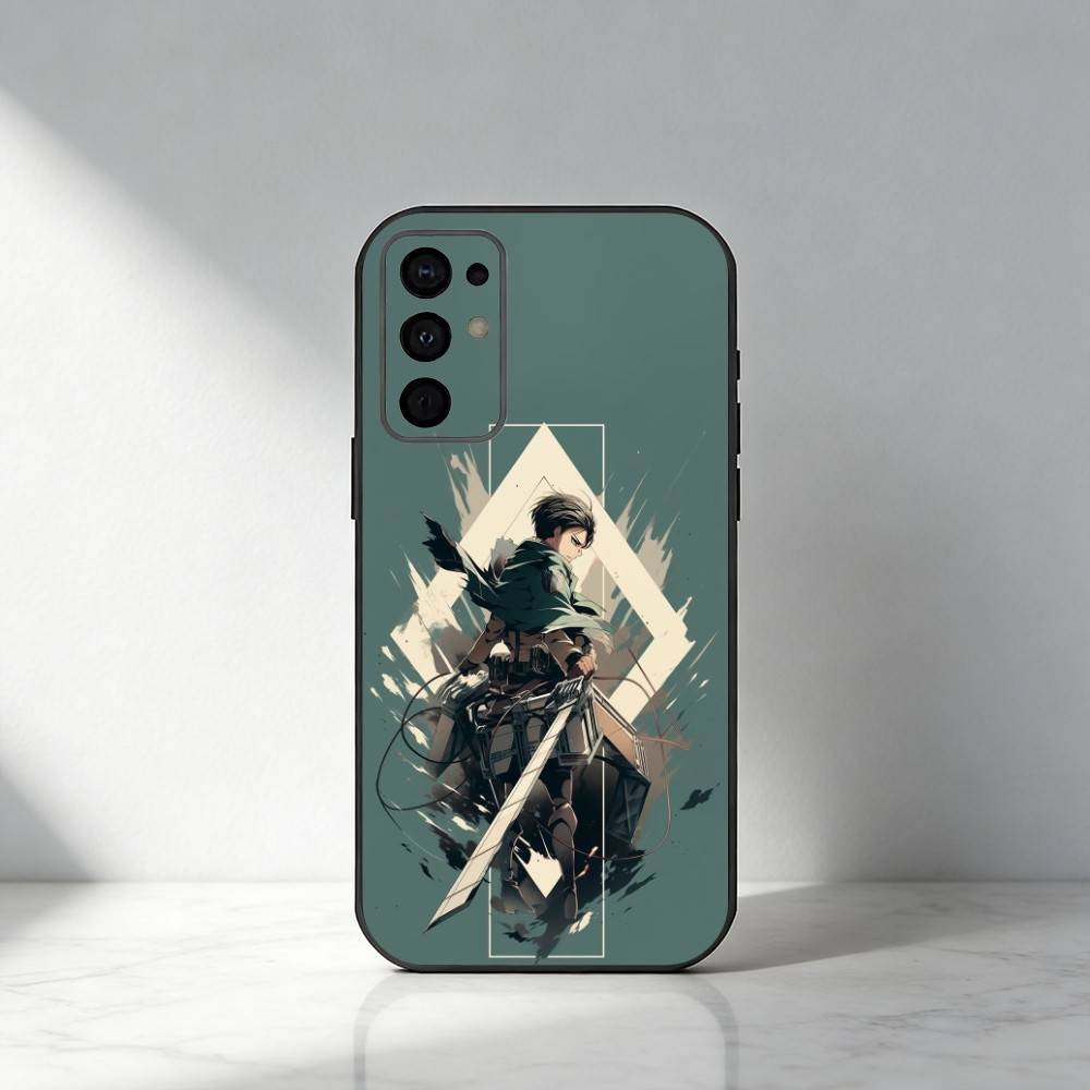 Cartoon Anime Levi A-Ackerman .jpg Phone Case For Samsung S25,S24,S21,S22,S23,S30,Ultra,S20,Plus,Fe,Note,5G Black Cover
