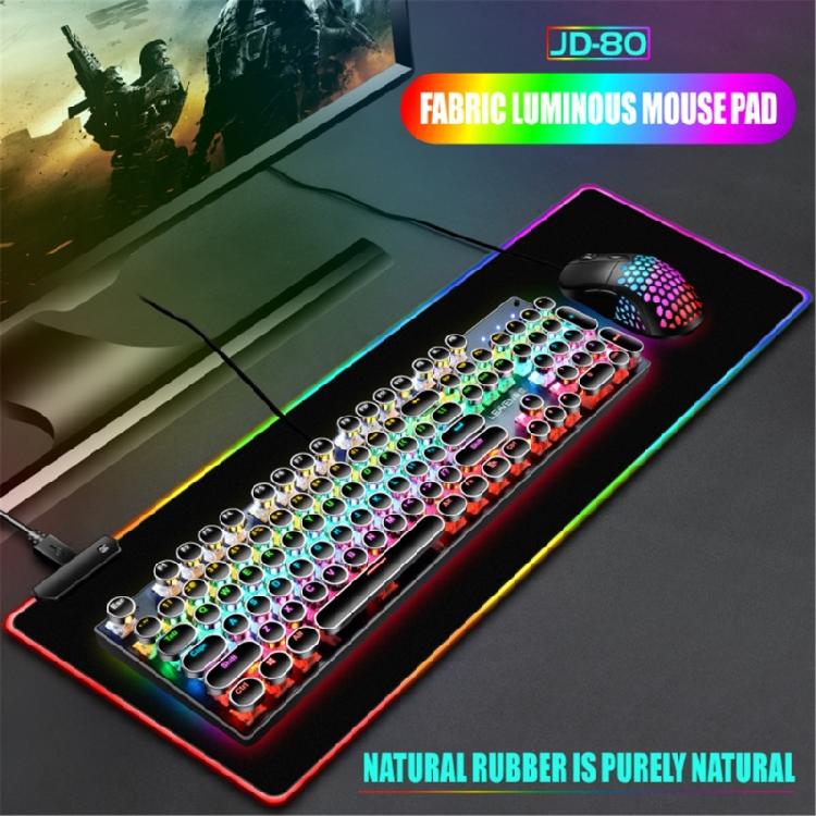 LED Gaming Mouse Pad Large Glowing LED Mousepad Antislip Rubber Base Computer Keyboard Desk Mouse Mat for Gaming