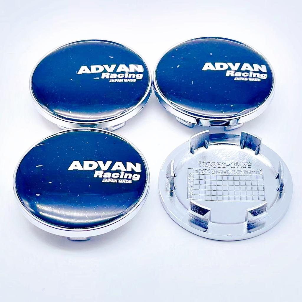4pcs/Lot High Quality ADVAN Racing Emblem Logo 59mm Car Wheel Center Caps High Cap Accessories Wheels Hub Rim Hubcaps Cover
