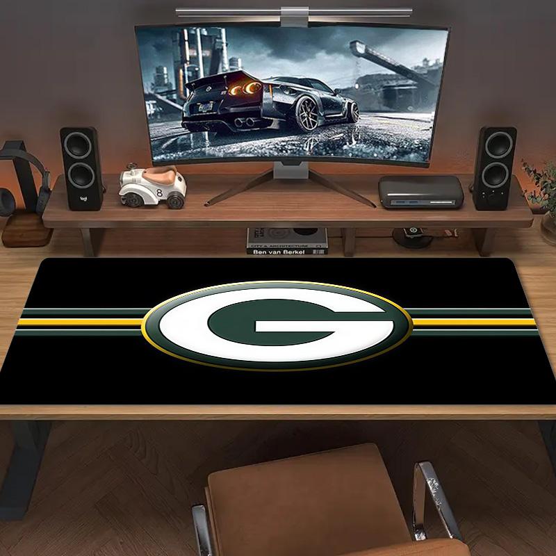 Green Bay Packers Tryck Kudde Halkfri Laptop Surfplatta Stor Musmatta XXL Mat Mini PC Spelmatta Med Låst kant