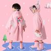 MELITTDEER Imperméable pour Enfants, Vêtements de Pluie Mignons pour Enfants Imperméable Poncho de Pluie Lapin Licorne avec Emplacement pour Sac à Dos Vêtements de Pluie pour Étudiants