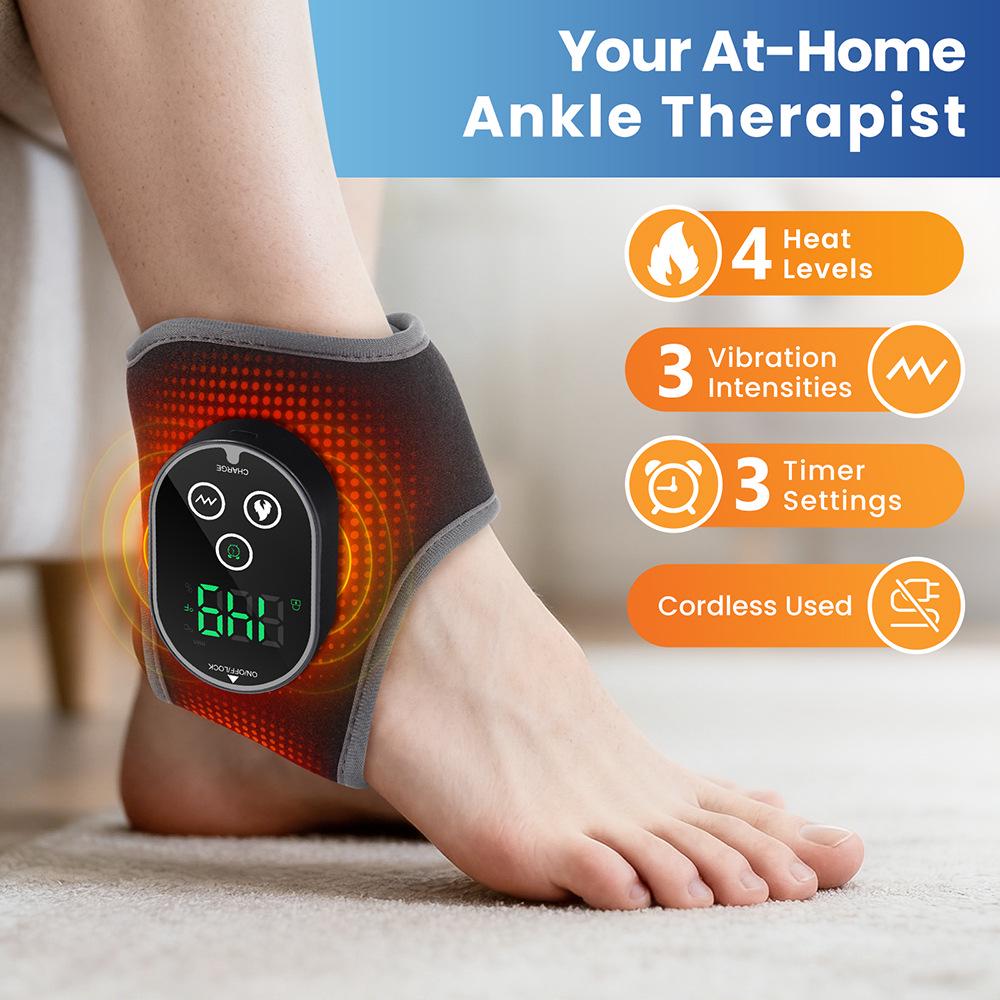 Hot Compress Ankle Massager: Rechargeable Foot & Ankle Joint Relaxation Device