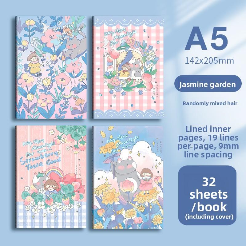 Cute Cartoon B5 Notebook Student Thickened Notepad Sewing Soft Surface Copy Car Line Book Horizontal Line Office A5 Book