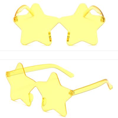 Pentagram Sunglasses Star Shape Rimless Sunglasses Star Glasses Star Sunglasses Small Face Photo Glasses Beach Sunglass