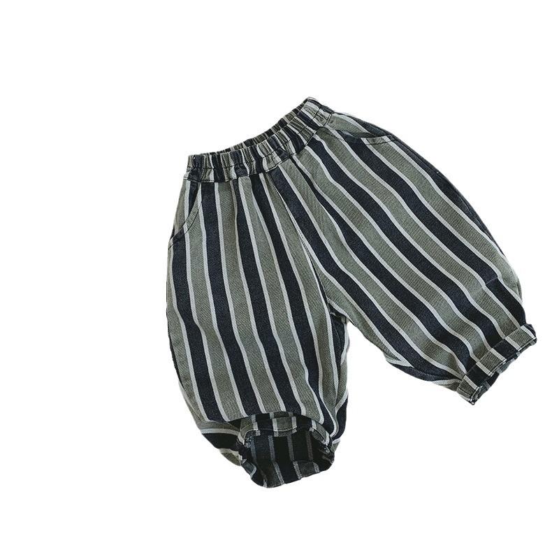 Kids Vertical Striped Casual Long Pants Unisex Boys Girls Fashion Daily Trousers