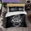 Sunderland Football 3-teiliges Bettwäsche-Set Weiches Bettbezug-Set mit Kissenbezügen Bedrucktes Schlafzimmer-Deko-Set für Zuhause