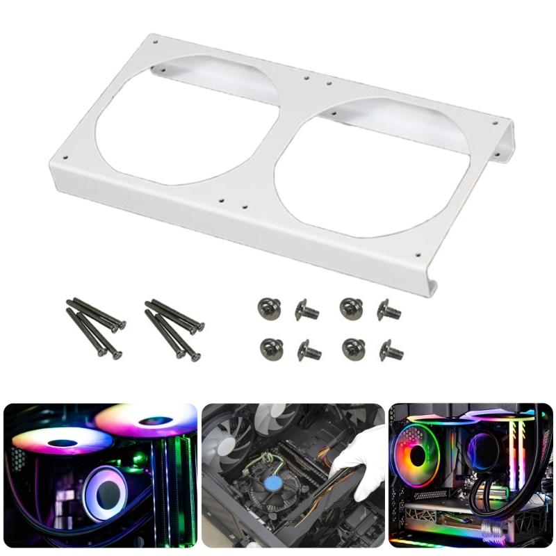 Universal 12cm PC Fan Mounting Bracket Zinc Coated Metal 25mm Elevations For Optimal Heat Dissipation And Ventilation