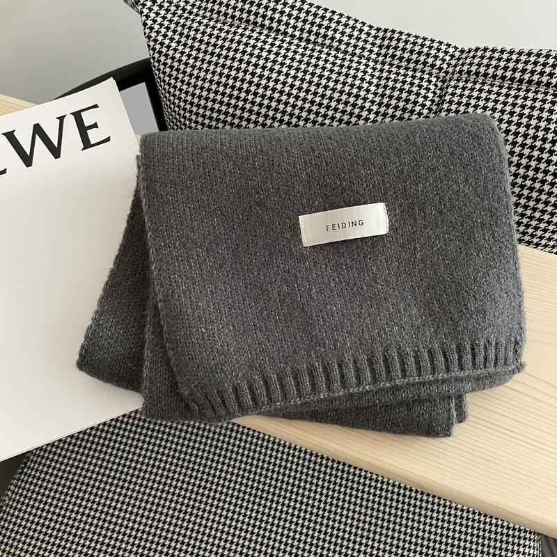 Feiding Fei Koreanischer Stil Einfarbiger Gestrickter Wollschal für Studenten