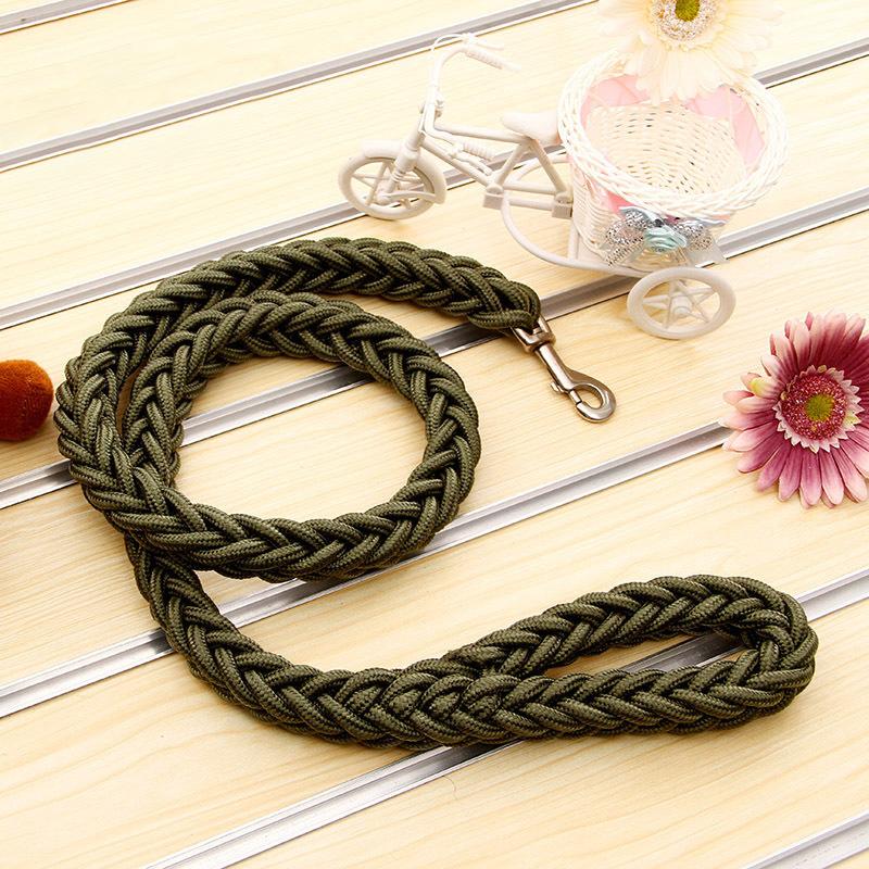Strong Dog Leash Heavy Duty Nylon Braided Rope Pet Leash for Walking Anti-bite Traction Rope for Medium Large Big Dogs Bully