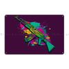 Soviet Kalashnikov Ak-47 Metal Signs Club Party Mural Wall Decor Vintage Ussr Weapon Retro Cccp Tin sign Posters