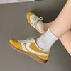 Fashion Retro Sneakers 2024 New Summer Breathable Casual Versatile Flat Shoes Suede Stitching Cowhide Sneakers for Women