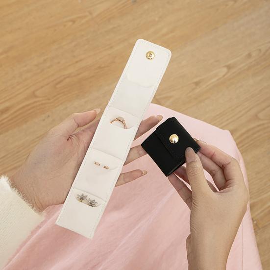 Mini Travel Jewelry Bag Foldable Roll-up Jewelry Storage Pouch Portable Jewelry Organizer