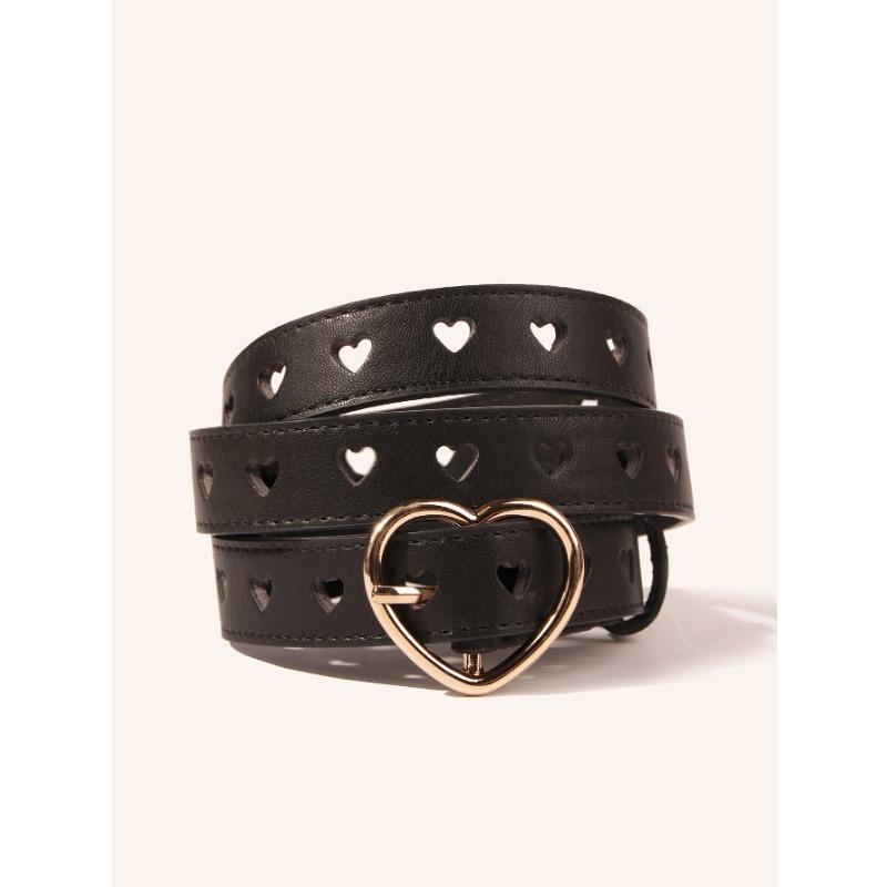 

Женский ремень с перфорацией в виде персикового сердца, пряжка «Любовь», универсальный ремень, модный, для джинсов, женское украшение 100cm