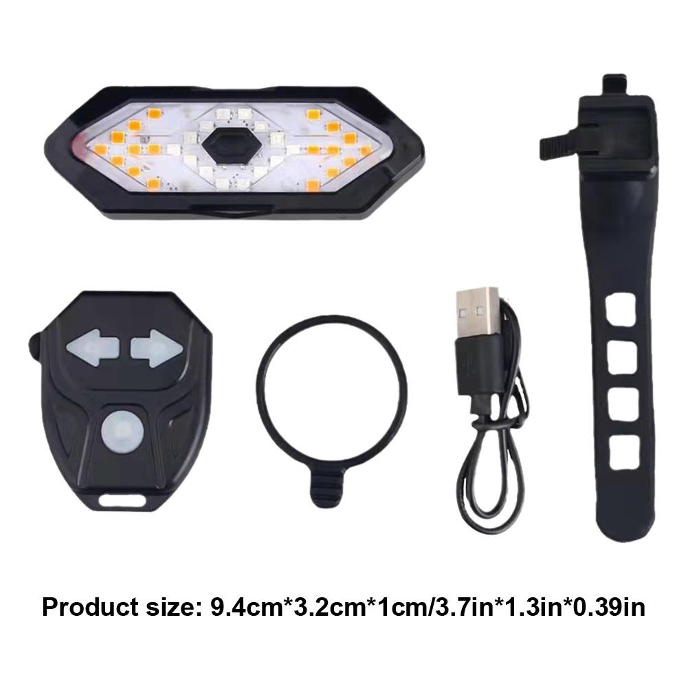 Bike Turn Signal Lights IPX4 Waterproof Rear Warning LED Lights Bike Wireless Safety Warning Tail Light MTB Road Bike Rear Light